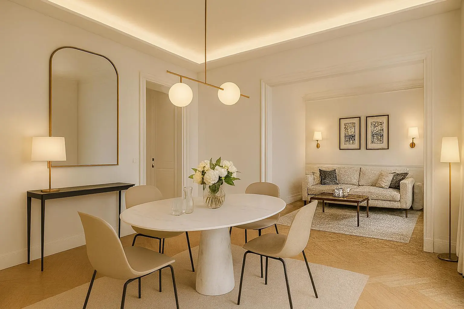 Home staging - séjour après